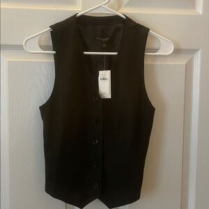Banana Republic black Buttoned Vest